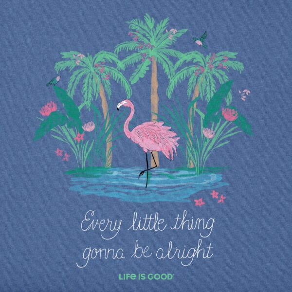 Women's Every Little Thing Flamingo Long Sleeve Crusher Vee - Image 2