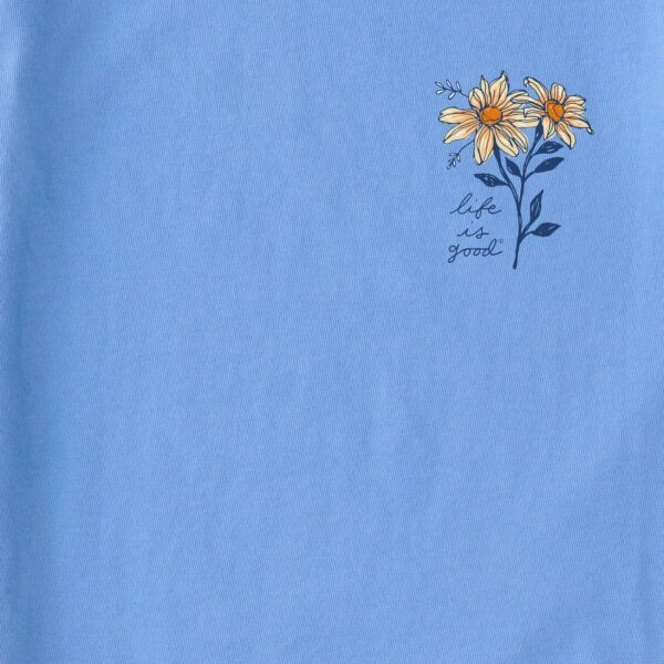 Women's Fall Favorite Color Flowers Long Sleeve Crusher Tee - Image 3