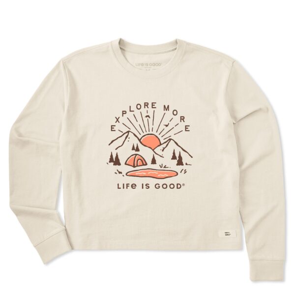 Women's Explore More Sunset Long Sleeve Crusher Boxy Tee - Image 6