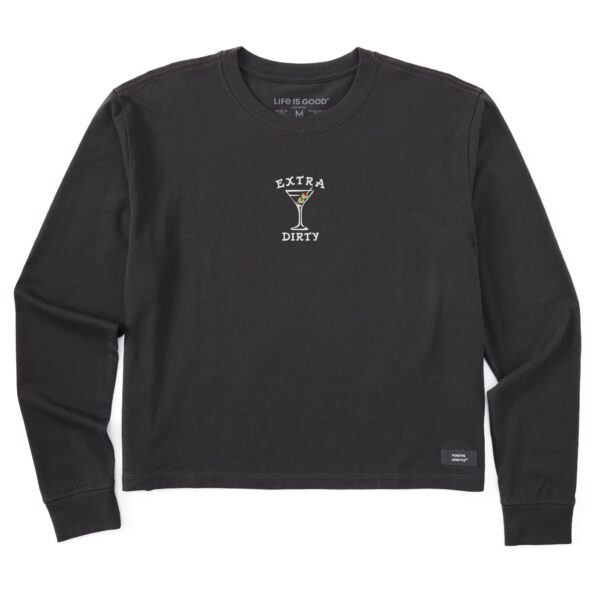 Women's Extra Dirty Martini Mini Long Sleeve Crusher Boxy Tee - Image 3