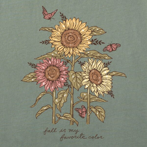 Women's Fall is my Favorite Sunflowers Long Sleeve Crusher Vee - Image 8