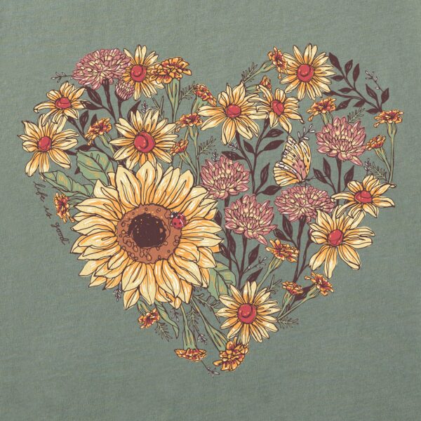 Women's Fall Flowers Heart Crusher Boxy Hoodie - Image 2