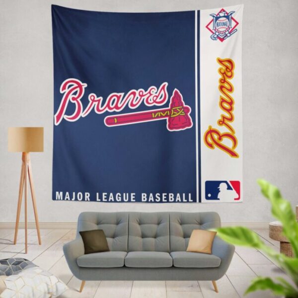 Atlanta Braves MLB Baseball National League Wall Hanging Tapestry - Image 2