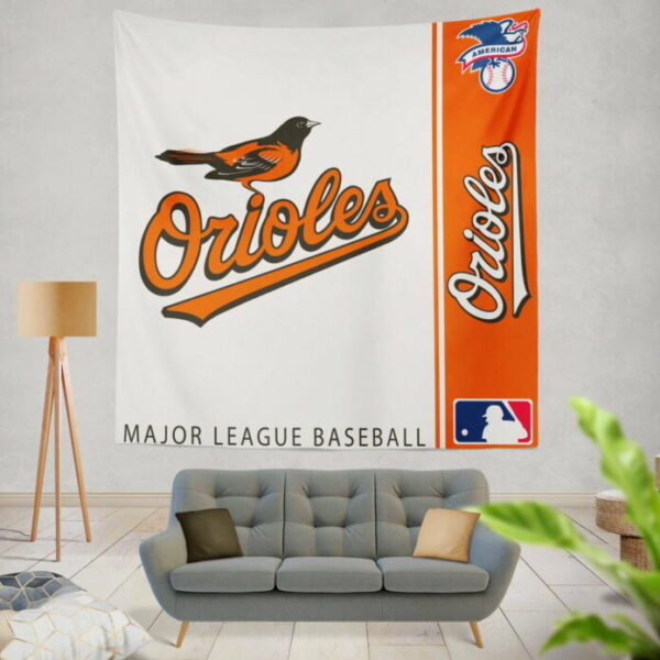 Baltimore Orioles MLB Baseball American League Wall Hanging Tapestry - Image 2