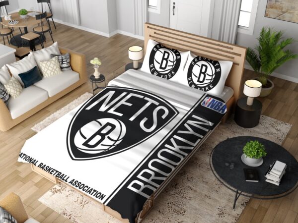 Brooklyn Nets NBA Basketball Bedding Set - Image 2