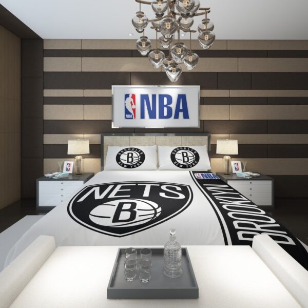 Brooklyn Nets NBA Basketball Comforter - Image 2