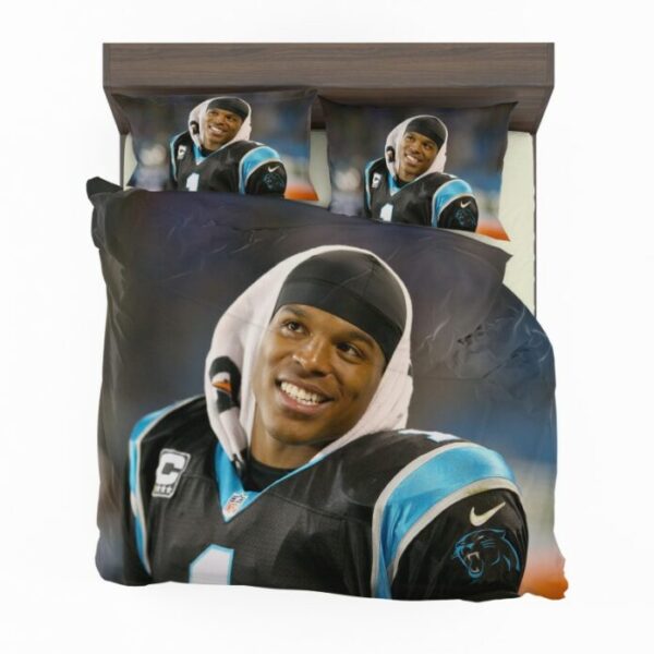 Cam Newton Quarterback Carolina Panthers Nfl Bedding Set - Image 4