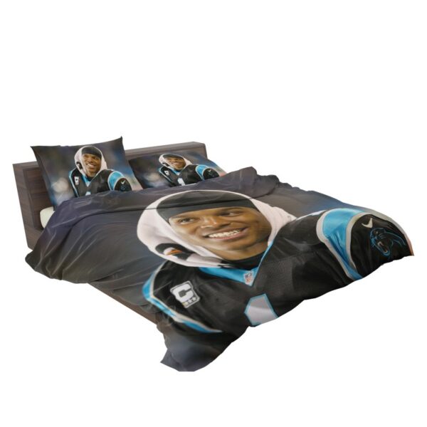 Cam Newton Quarterback Carolina Panthers Nfl Bedding Set - Image 3