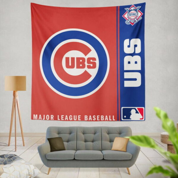Chicago Cubs MLB Baseball National League Wall Hanging Tapestry - Image 2