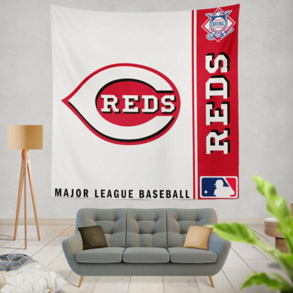 Cincinnati Reds MLB Baseball National League Wall Hanging Tapestry - Image 2