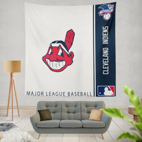 Cleveland Indians MLB Baseball American League Wall Hanging Tapestry - Image 2