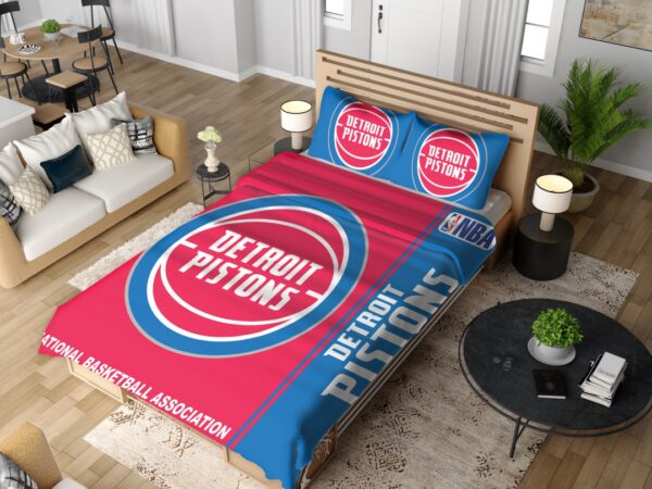 Detroit Pistons NBA Basketball Bedding Set - Image 2
