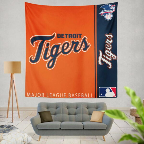 Detroit Tigers MLB Baseball American League Wall Hanging Tapestry - Image 2