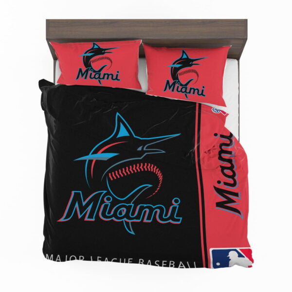 Miami Marlins MLB Baseball National League Bedding Set - Image 2