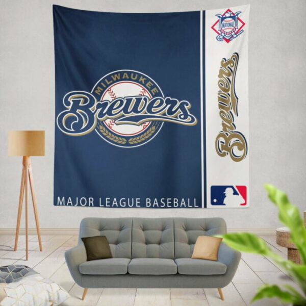 Milwaukee Brewers MLB Baseball National League Wall Hanging Tapestry - Image 2