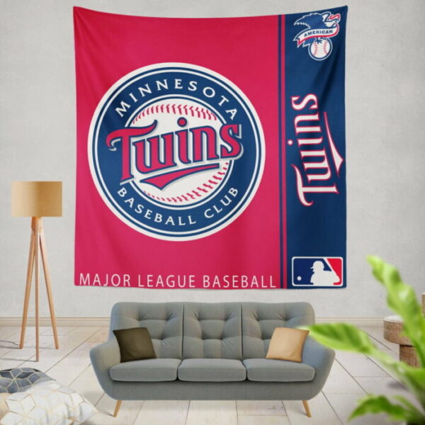 Minnesota Twins MLB Baseball American League Wall Hanging Tapestry - Image 2