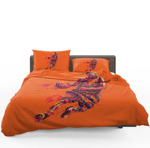 NBA Basketball Player Low Poly Mosaic Art Bedding Set - Image 2
