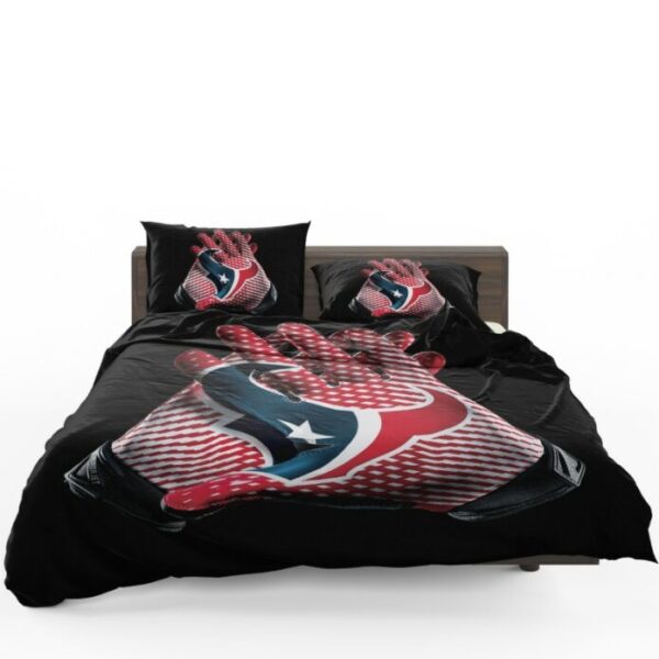 Nfl Houston Texans Football Logo Hands Bedding Set - Image 4