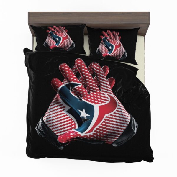 Nfl Houston Texans Football Logo Hands Bedding Set - Image 2