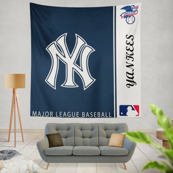 New York Yankees MLB Baseball American League Wall Hanging Tapestry - Image 2