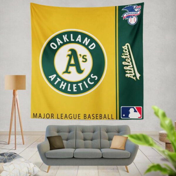Oakland Athletics MLB Baseball American League Wall Hanging Tapestry - Image 2