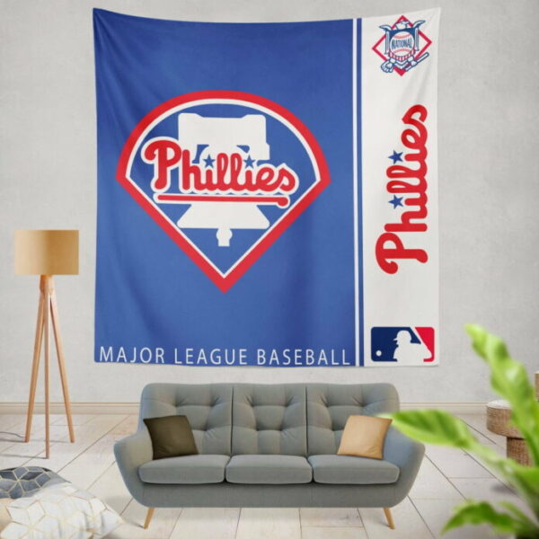 Philadelphia Phillies MLB Baseball National League Wall Hanging Tapestry - Image 2