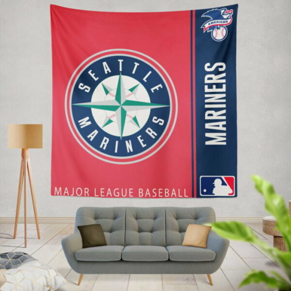 Seattle Mariners MLB Baseball American League Wall Hanging Tapestry - Image 2