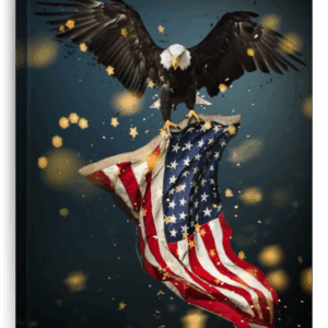 Eagle Carrying USA Flag Wall Art