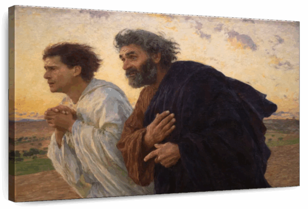 Disciples Peter And John Running To The Tomb Wall Art