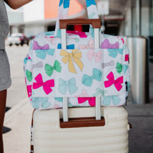Multicolored Coquette Bows Duffel Weekender for Women