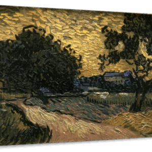 Landscape With The Chateau Of Auvers At Sunset Wall Art