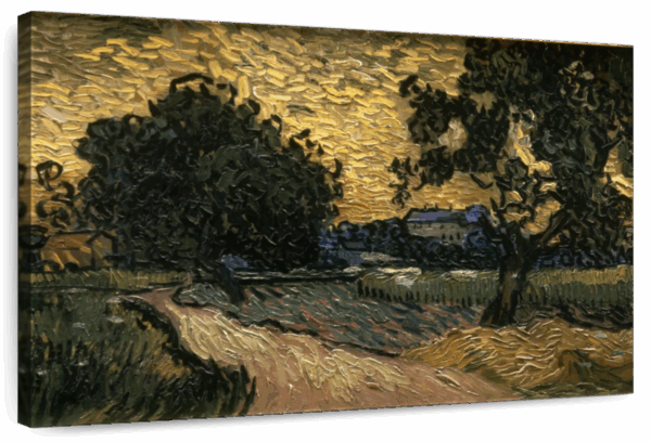 Landscape With The Chateau Of Auvers At Sunset Wall Art