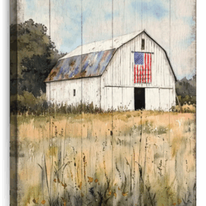 Old Patriotic Barn Wall Art