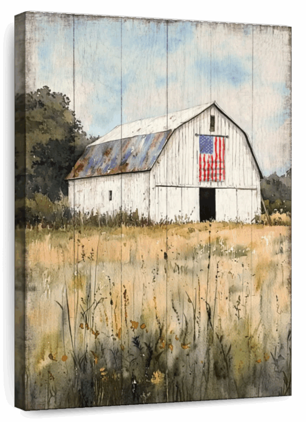 Old Patriotic Barn Wall Art